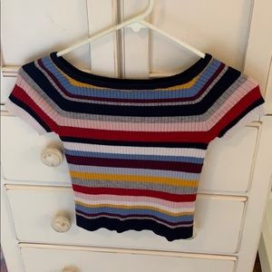 Pacsun cropped colorful tee